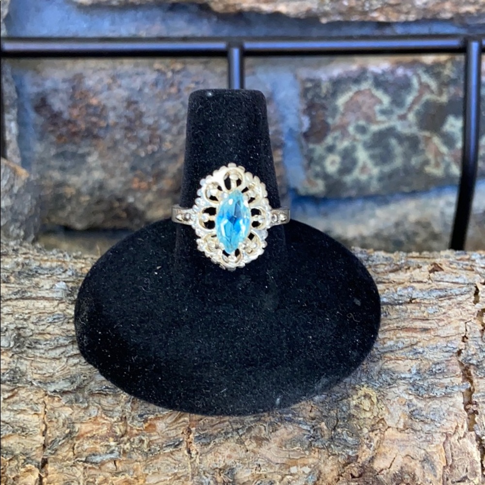 💙Blue Topaz Sterling Silver Ring